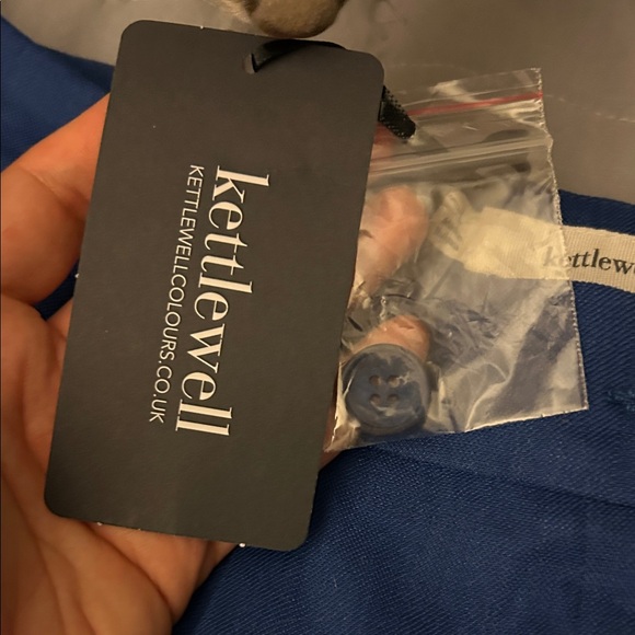 Classic Blue Trousers with Front Pleats - Picture 3 of 6